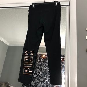 Mesh Black Logo Leggings